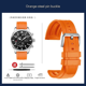 thumbnail image 3 of Correa de reloj de silicona de liberación rápida para IWC Portugal Big Pilot Mark 18 Verde azul hombres Naranja rojo Correa de reloj de caucho pulsera 21mm, 3 of 5