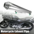 thumbnail image 2 of Unique Bargains Motorcycle Exhaust 1.42'' Inlet Motorcycle Exhaust Muffler Pipe Motorbike Exhaust Muffler Chrome Tone, 2 of 6