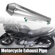 thumbnail image 2 of Tubo de escape de motocicleta Unique Bargains 1,42'' entrada silenciador Tono cromado de Acero inoxidable, 2 of 7