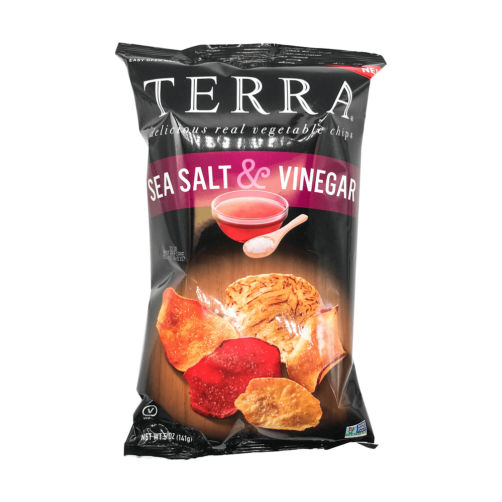 Terra Sea Salt & Vinegar Vegetable Chips, 5 oz [Pack of 12]