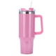 thumbnail image 4 of Vaso aislado con paja de 40oz con asa, botella de agua deportiva, taza con aislamiento térmico al vacío de acero inoxidable para bebidas frías y calientes, 4 of 8
