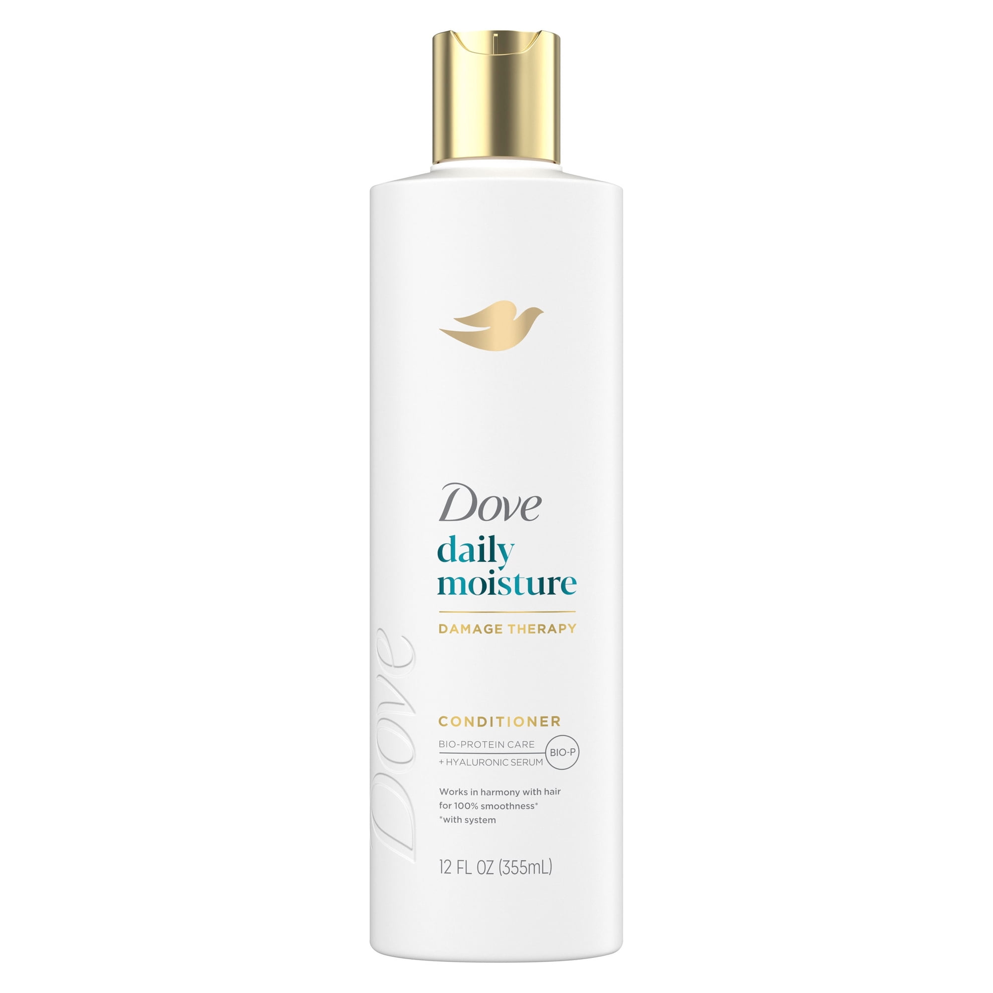 Dove Conditioner For Dry Hair Daily Moisture Damage Therapy With Bio-Protein Care Technology And Hyaluronic Serum ,12 Fl Oz