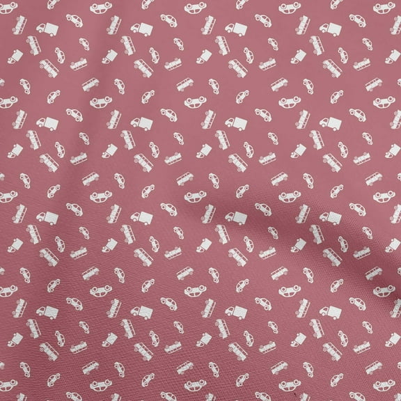 oneOone Polyester Spandex Pink Fabric Car Fabric For Sewing Printed Craft Fabric By The Yard 56 Inch Wide