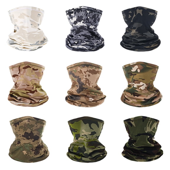 9 Pack Neck Gaiter for Men Women, Breathable Face Mask Scarf UV Protection Headwear for Outdoor Hiking Cycling Fishing, Windproof Headwear Bandana Head Wrap Face Cover