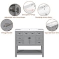 thumbnail image 4 of 36" Bathroom Vanity Cabinet with Top Sink, Modern Storage Cabinet with 2 Soft Closing Doors, 6 Drawers and Bottom Storage Shelf, 4 of 8