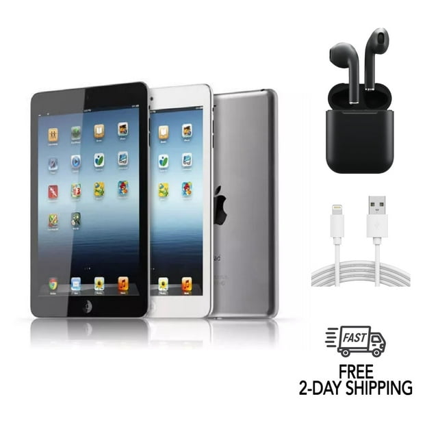 Apple iPad Mini (1ère Gén) A1432 (WiFi) 16 Go Gris Cosmique (Grade A) avec Écouteurs Sans Fil