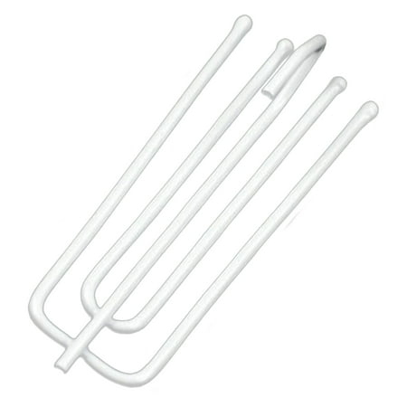 

10Pcs/Set Curtain Hooks Wear-resistant Reusable 2 Colors Four Prong Curtain Pleater Tape Hooks for Curtain