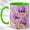 Green, variant on Purple Tulip Coffee Mug, Iridescent Floral Mug, Ceramic 11 oz