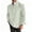 Green, variant on Lightweight Seersucker Textured Striped Stand Collar Top, Roll Cuff Breathable Summer Casual Long Sleeve for Men Sky Blue XL