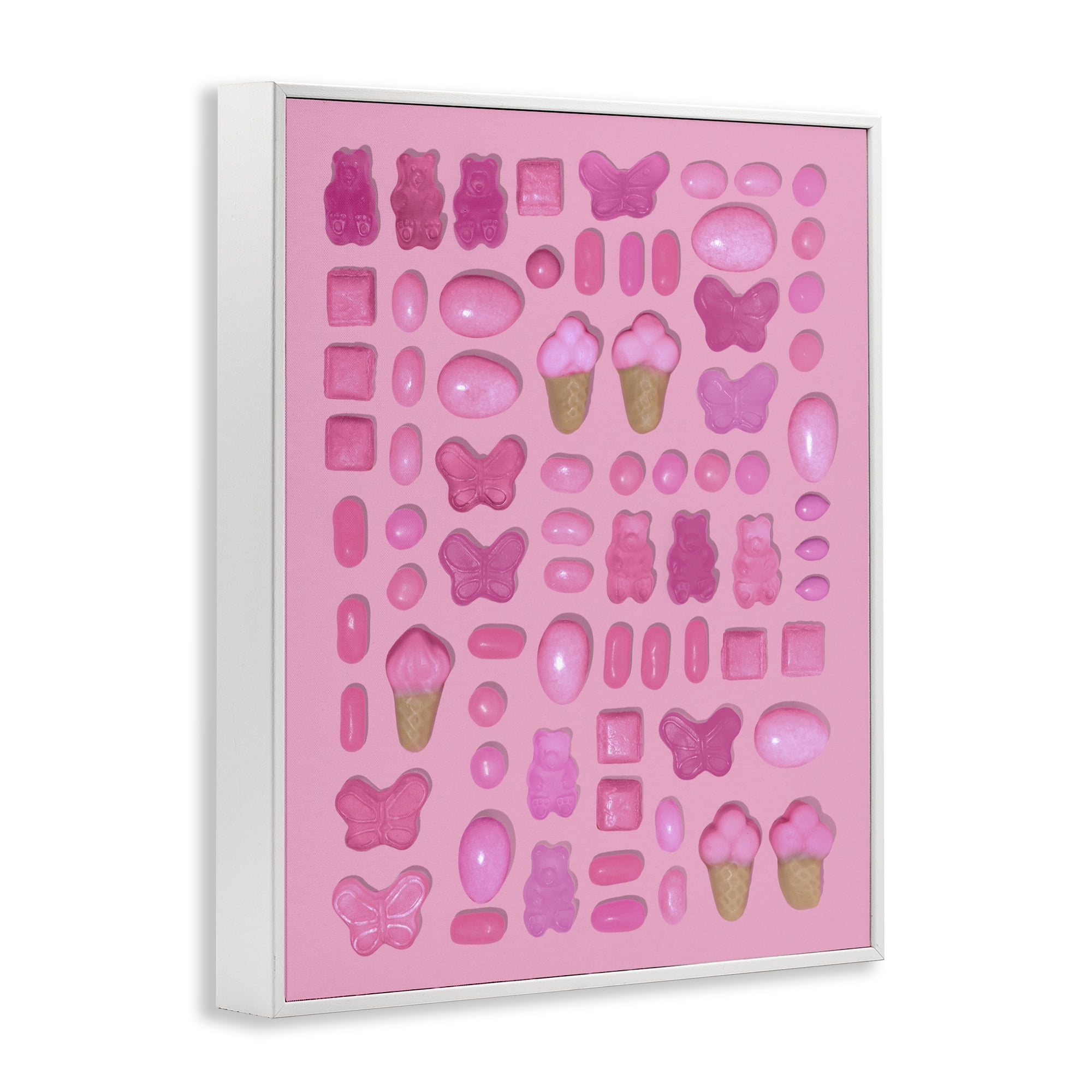 Stupell Industries Pink Toned Candies White Framed Giclee Art, design by LISH Creative