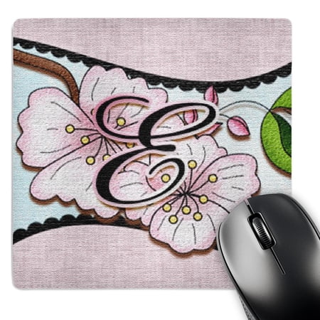 3dRose  Cherry Blossom Flower Monogram Initial E  MousePad price history on PriceWatchPro