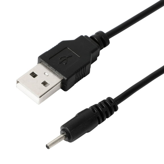 Black USB Replacement Charger Cable, Fast Charging Cord DC 2.0mm for Nokia