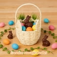 thumbnail image 5 of Woven Easter Bunny Basket - 8.26"" Light Blue Rattan Easter Basket with Bunny Ears, Multi-Functional Storage Basket for Easter Decor and Easter Gifts, White, 5 of 5