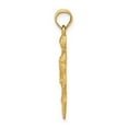thumbnail image 2 of 14K Yellow Gold Charm Pendant Satin & Diamond-Cut Hockey Player, 2 of 4