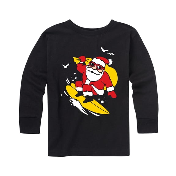 Instant Message - Surfing Santa - Youth Long Sleeve Tee