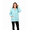 Mint, variant on Women's Plush Fleece Bed Jacket Soft Button Front House Coat with Pockets, Long Sleeve Shawl Collar
