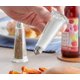 thumbnail image 2 of Soro Essentials - Juego de 12 saleros y pimenteros de vidrio de 1 oz con tapa cromada en forma de Torre Eiffel - Juego de saleros y pimenteros con diseño de la Torre Eiffel para cocina y restaurantes, 2 of 7