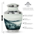 thumbnail image 2 of Misty Mountain Forest Landscape Artisan Tribute - Unique Large Cremation Urns, Handcrafted Memorial Beauty - Funeral Urns For Human Ashes - Memorial Urns 10 Inch, 2 of 5