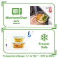 thumbnail image 4 of Contenedores de vidrio para almacenamiento de alimentos HOMBERKING, 12 juegos, azules, 4 of 7