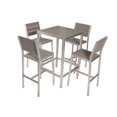 thumbnail image 1 of Benzara BM172055 5 Piece Anodized Aluminum Bar Set - Gray, 1 of 1