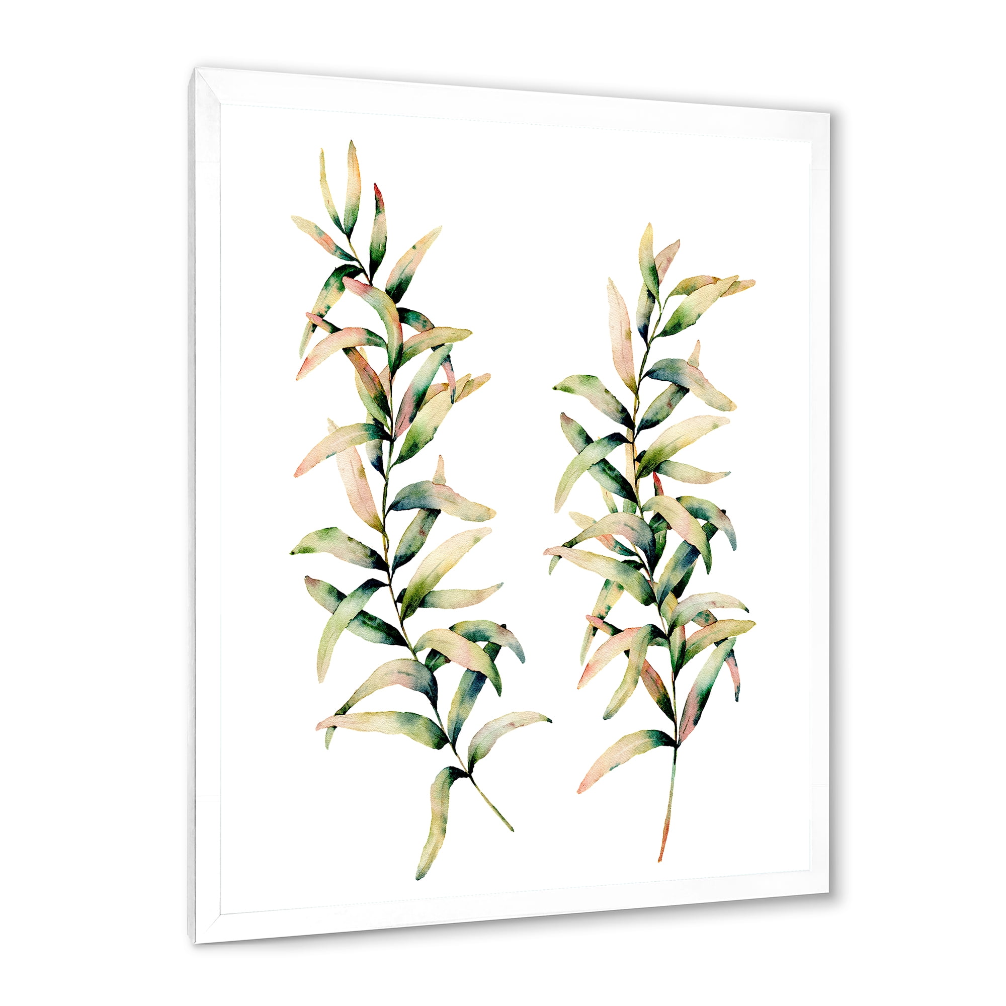 Designart 'Autumn Branches of Grass ' Traditional Framed Art Print