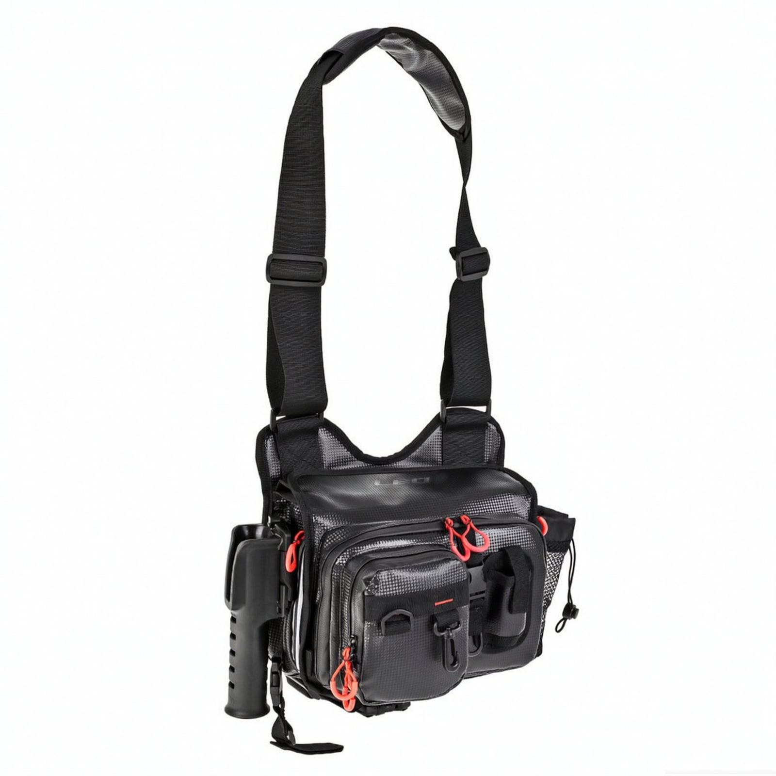 Zxpjkyu 2 Pack Fishing Tackle Bag with Shoulder Strap Water-resistant PVC Leather 40x30x17 Cm for Wood Shrimp Lures Anglers
