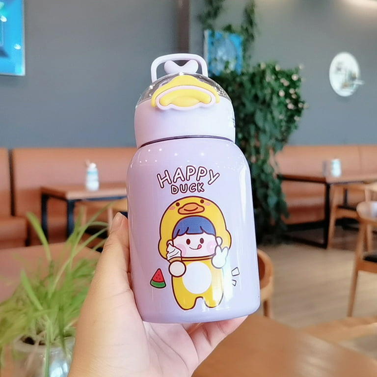 Cute Cartoon Water Bottle For Kid Insulated Stainless Steel
