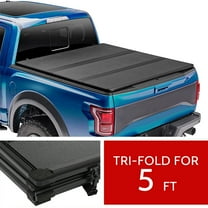 ECCPP Truck Bed Cover fit for Chevy Colorado 2015-2019, for GMC Canyon 2015-2019 5"FT Bed, Soft Tri-Fold Truck Bed Tonneau Cover