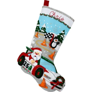 Bucilla Felt Stocking Applique Kit 18" Long-Holiday Speedway