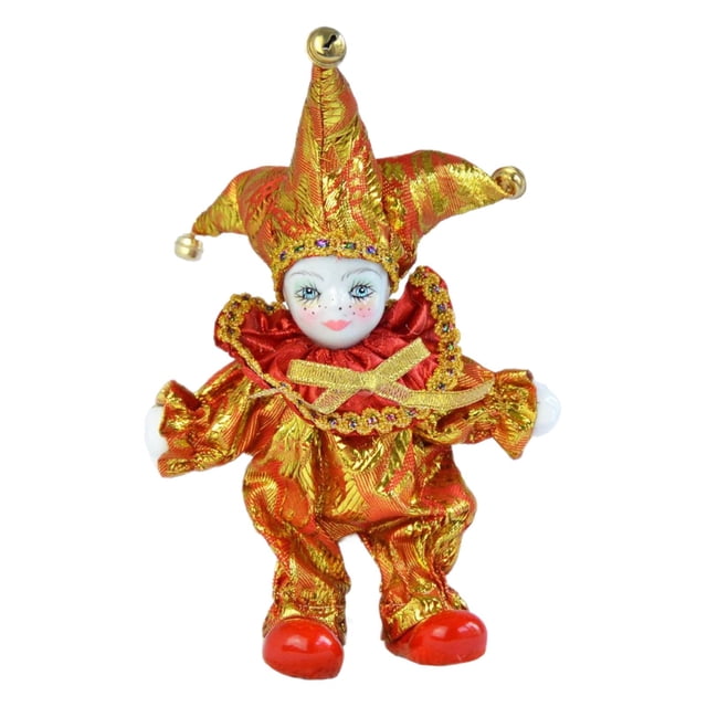 Adorno de cerámica para Halloween, muñeco , con disfraz, para mesa, escritorio, bufón, arlequín, para , manualidades, regalo de cumpleaños