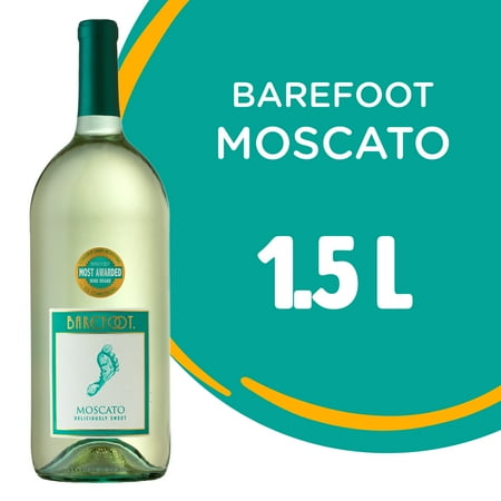Walmart Grocery Barefoot Moscato Sweet White Wine 1 5 L Bottle