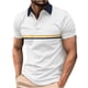 thumbnail image 1 of Camiseta Vestido Botón de Solapa Color Coincidencia Suelto Casual, 96% Viscosa 4% Spandex Camiseta de Punto para Hombres, Oficina, Golf Y Uso Diario, 1 of 6