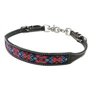Showman Dark Chocolate Argentina Cow Leather Wither Strap w/Beaded Inlay