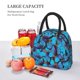 thumbnail image 5 of Balery Blue Butterflies Bolsa de Almuerzo para Mujeres, Caja de Almuerzo, Bolsa de Almuerzo Pequeña Impermeable, Tote de Almuerzo Reutilizable con Gran Capacidad, 5 of 6