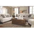 thumbnail image 6 of Signature Design by Ashley Harleson Modern Farmhouse Loveseat with Nailhead Trim and 4 Accent Pillows, Beige Brown Loveseat, 6 of 10