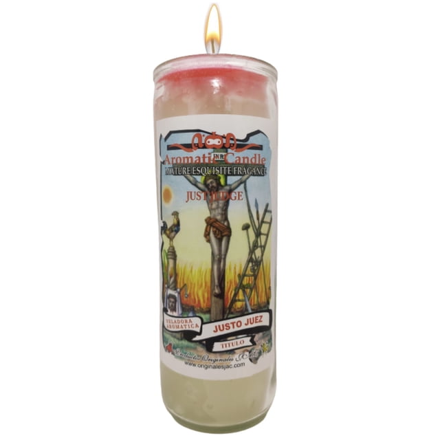Veladora Justo Juez | Protección, Defensa, Justicia Divina, Vela Aromática de Intención Preparada