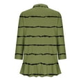 thumbnail image 3 of jtjvou Womens Open Front Cardigan Lightweight Retro Print Cardigans 3/4 Sleeve Blouse Tops Coat Casual Duster Jackets,Army Green,S, 3 of 4