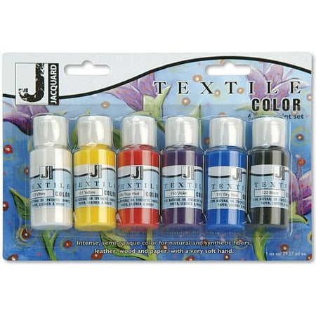 Jacquard Textile Color Paint Set 1oz 6/Pkg- , Pk 1, Jacquard Products