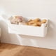 thumbnail image 4 of Caja de almacenamiento de pared de cocina compacta, capacidad de 1 litro, plástico blanco, transparente no perforado, organizador de fregadero multifuncional para juguetes de bocadillos de jengibre, 4 of 5