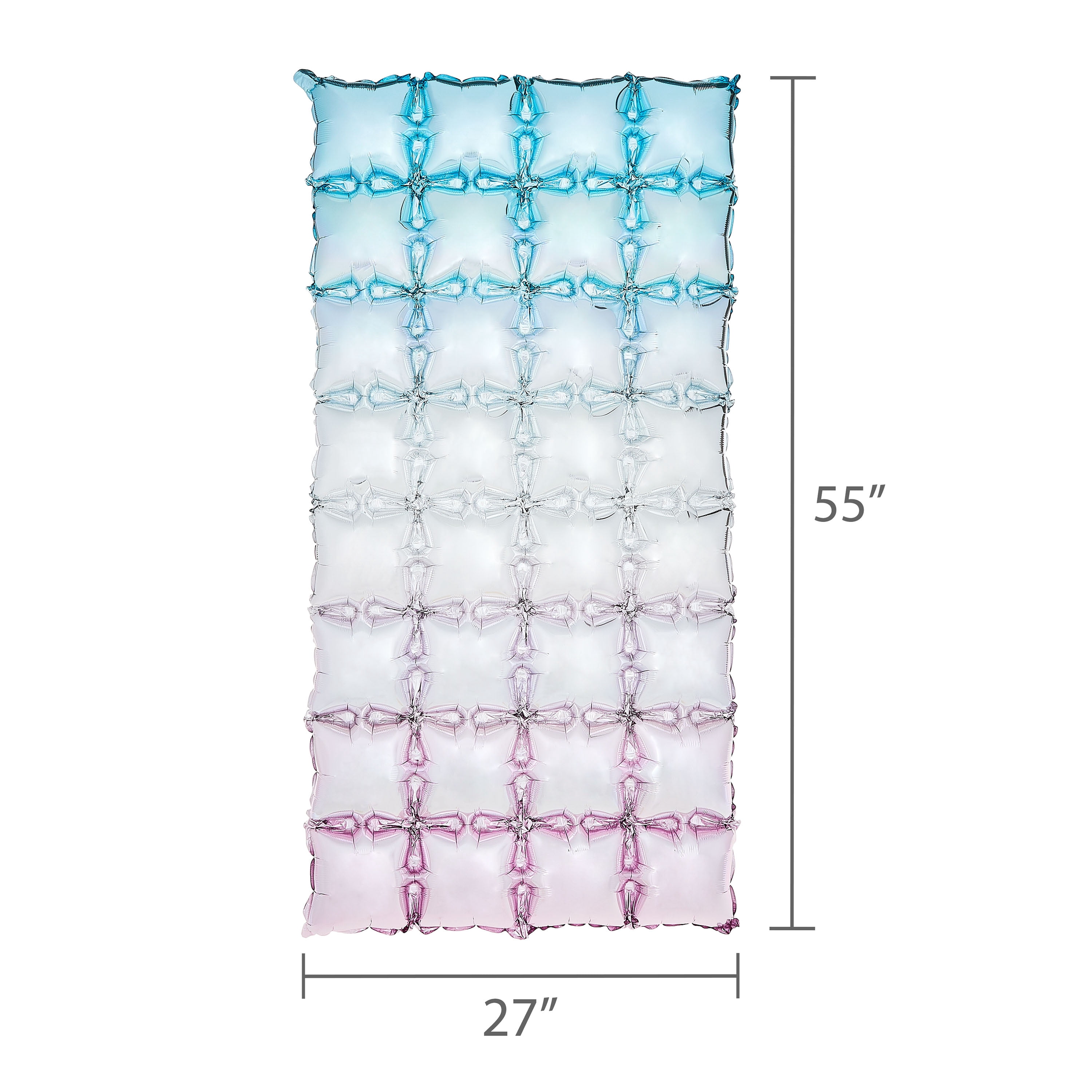 2 Count Ombre Foil Balloon Backdrops, Blue and Pink, by Way To Celebrate