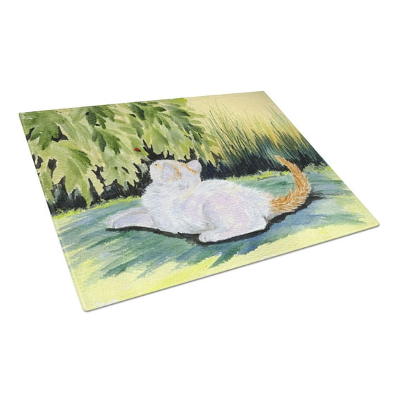 Carolines Treasures SS8273LCB Cat Glass Cutting Board Large, 12H x 16W, multicolor