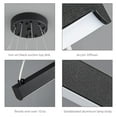 thumbnail image 5 of ZHLWIN Modern Chandelier Linear, 5-Light LED Pendant Light Fixture Black High Ceiling Chandeliers for Dining Room Bedroom Living Room Foyer Entryway, 5 of 6