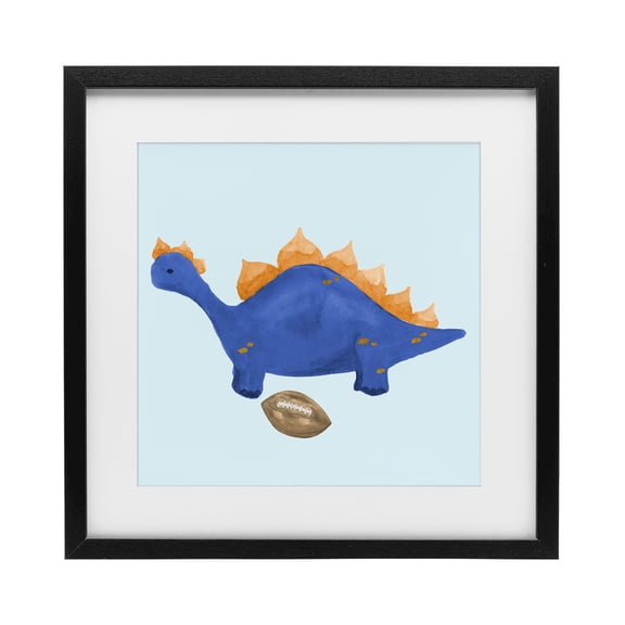 Stupell Industries Contemporary Sporty Baby Dino Black Framed Print Under Glass, 16 x 16, by Lucille Price