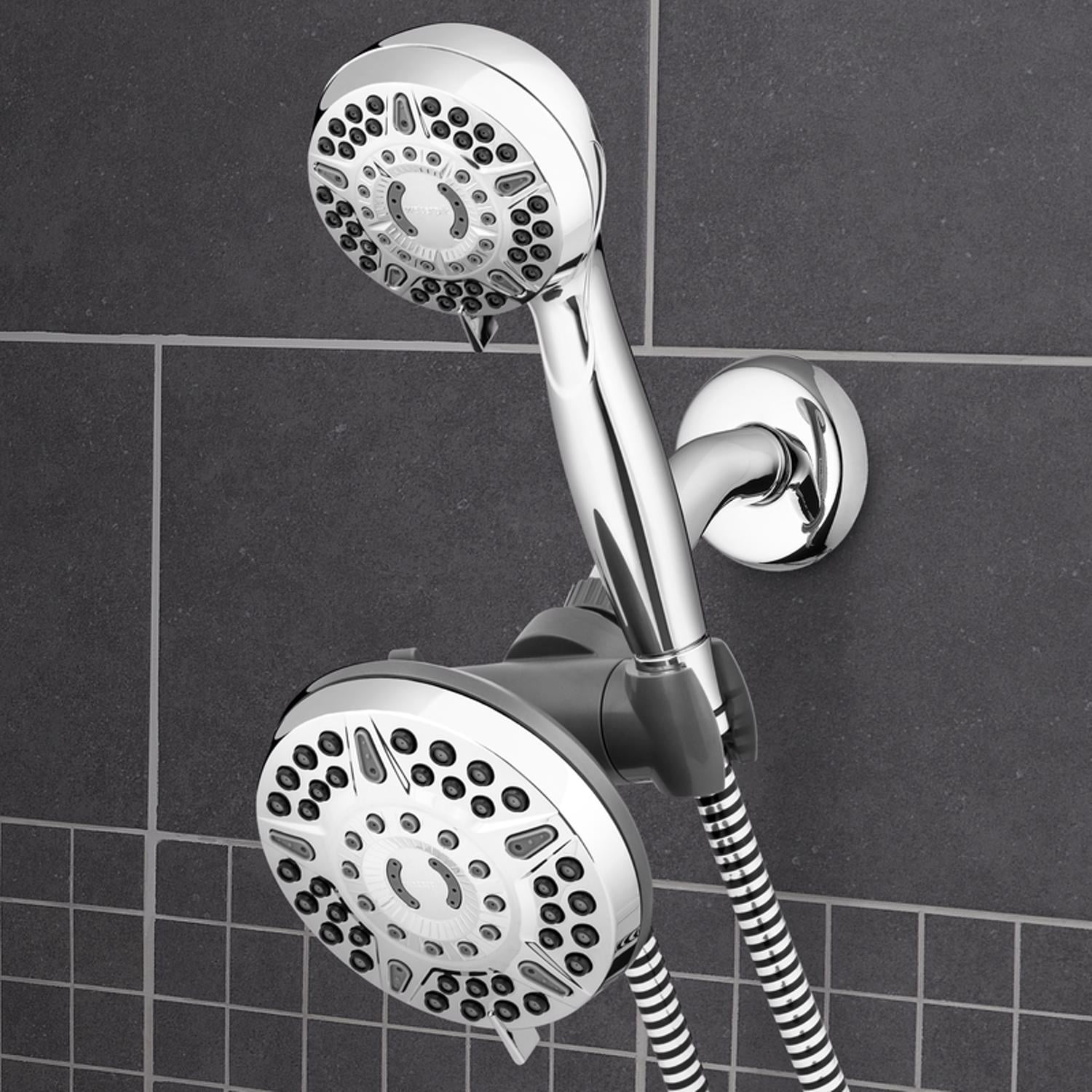 Waterpik 6+ Mode Powerpulse Massage Dual Shower Head System, Chrome, XET-633E-643E