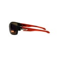 thumbnail image 3 of Xloop Mens Mirror Lens 90s Rectangular Warp Plastic Sport Sunglasses Orange Black Brown, 3 of 4