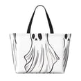 thumbnail image 2 of Fotbe Cute Ghost Simple Drawing Bolsa de Viaje para Playa - Resistente al Agua, Bolsa Tote de Gran Capacidad y Ligera con 7 Bolsillos para Mujeres y Hombres, 2 of 7