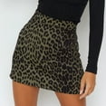 thumbnail image 4 of Xixinqiwan Summer Skirts for Women Clearance under $10,Mini Skorts for Women Leopard Printed Wrap Hip Short Skirts Zipper Side Split A-Line Mini Bodycon Skirt Pencil Club Skirts, 4 of 7