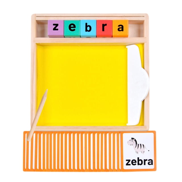 Bandeja de arena Montessori, bandeja de arena para escribir para que los niños formen letras, bandeja de arena de madera, bandeja de arena Montessori