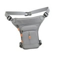 thumbnail image 4 of Bolsa de hombres Bolsa Fanny Pack Motorcycle Drop Back Bag Bols Gris de la cremallera del medio, 4 of 7