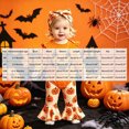 thumbnail image 4 of NOLDARES 3 Piece Newborn Baby Girl Clothes Ruffle Romper Pants Headband Set Long Sleeve Fall Winter Outfits,Orange,6-12 M, 4 of 9